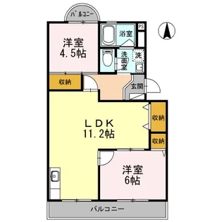 スカイハイツ【1階】の間取り