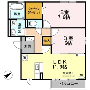 サンルーチェ【2階】の間取り
