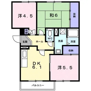 ハイム長通【3階】の間取り