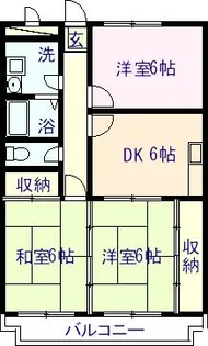 キャッスル一里塚【3階】の間取り