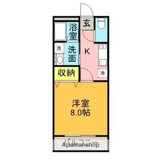 レインボーハイム【106号室】の間取り
