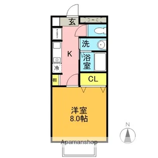 ヴェルネ【105号室】の間取り
