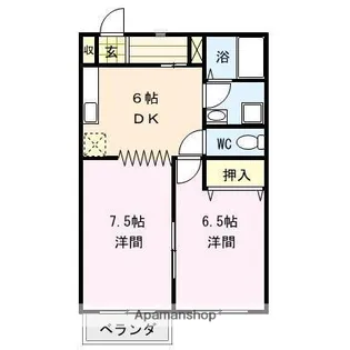 ナチュレ【103号室】の間取り