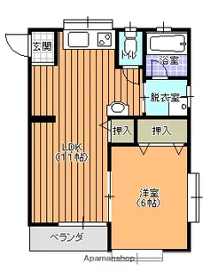 キャッスルⅠ【101号室】の間取り