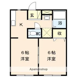 エスポアール弐番館【102号室】の間取り