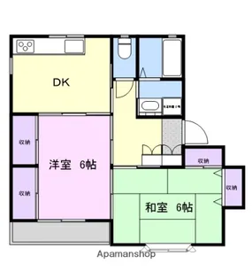 ジャックとまめの木【205号室】の間取り