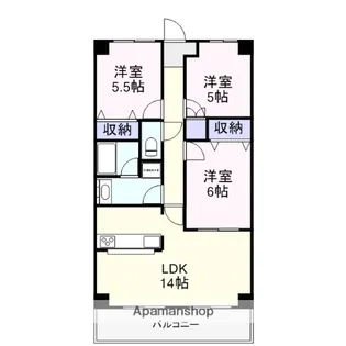 3LDKの間取り画像