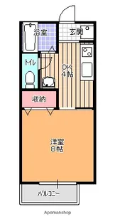 コーポあいらっく【1階】の間取り