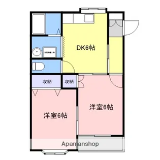 メゾンK&AⅡ A【203号室】の間取り