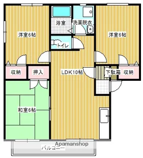 コーポEBISU【B201号室】の間取り