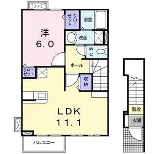 ルワイエル N【202号室】の間取り