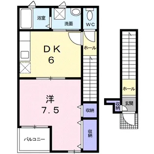 ピュアーズ06 A【2階】の間取り