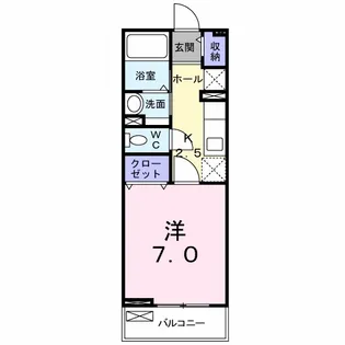 トパーズ55 A【2階】の間取り