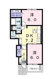 カーサ神立 C【1階】の間取り