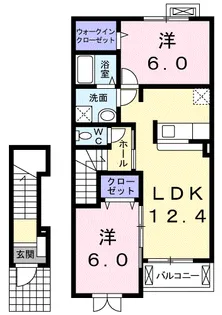 カーサ神立 C【2階】の間取り