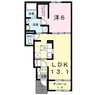 ニュー シェードA【1階】の間取り
