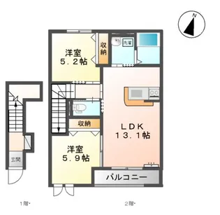 コルテージア【2階】の間取り