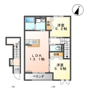 コルテージア【2階】の間取り