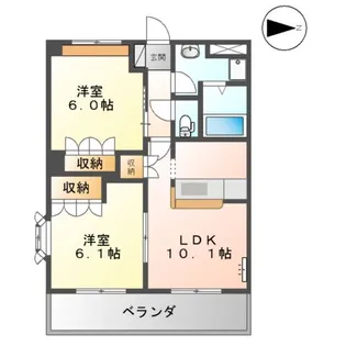 グランディール【2階】の間取り