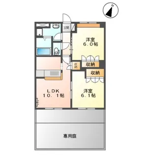 ネオユニバース【1階】の間取り