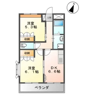 ハピネス・Ⅰ【2階】の間取り