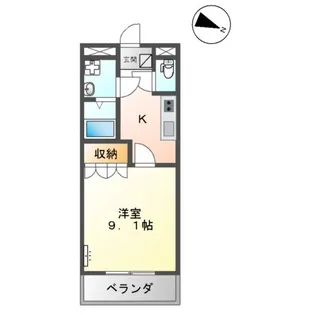 ブラウンハイツ塩冶 B棟【2階】の間取り