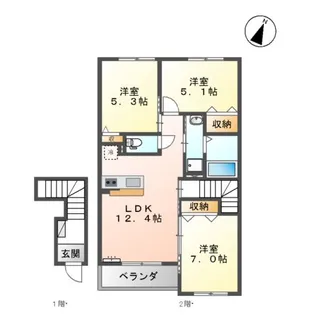 フォルトゥーナ【2階】の間取り