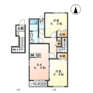 アバンダンティア【2階】の間取り
