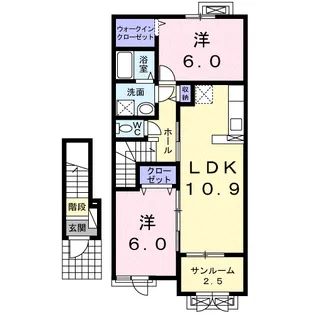 ミューク A【2階】の間取り
