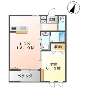 ラ・チェドゥオ【2階】の間取り