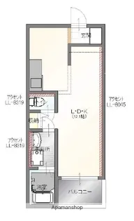 1Rの間取り画像