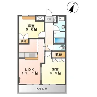 ハピネス・Ⅱ【2階】の間取り