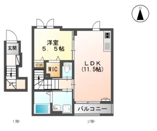 ルチア【2階】の間取り