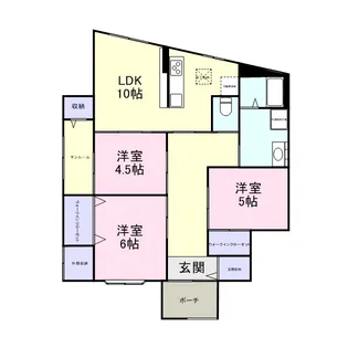 シャンポールⅤ【103号室】の間取り