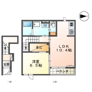 カーサ・ディア【2階】の間取り