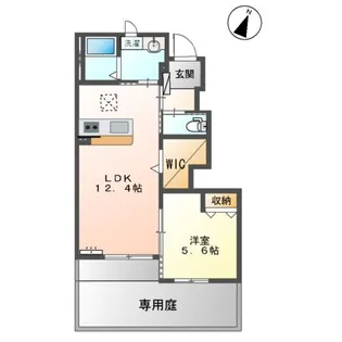 ヴァンベール西出雲【1階】の間取り