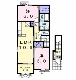 エトワール A【2階】の間取り