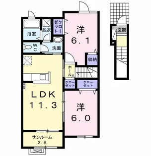 ジール マルマツⅦ【2階】の間取り