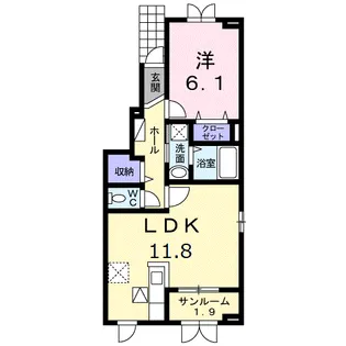 ハイビスカス Ⅰ【1階】の間取り