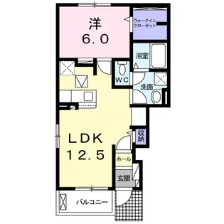 アオラニA【1階】の間取り