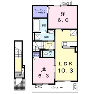 フェリーチェⅡ【2階】の間取り