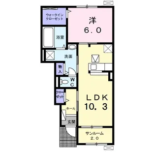 フェリーチェⅢ【1階】の間取り