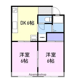 グランデ白枝A【203号室】の間取り