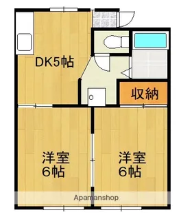 グランデ白枝A【203号室】の間取り