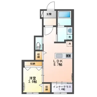 ボヌール【103号室】の間取り