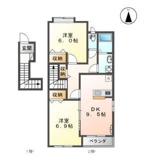 プリマヴェーラⅡ【2階】の間取り