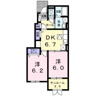 クレメンティア B【1階】の間取り