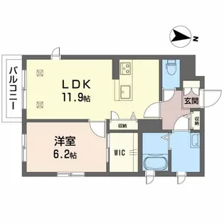 POSTO直江【1階】の間取り