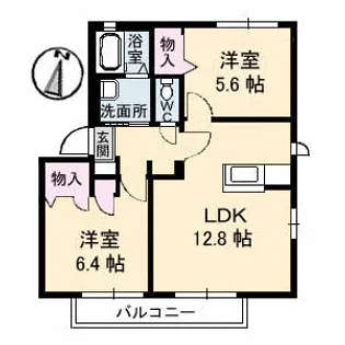 SQUARE35 F棟【213号室】の間取り