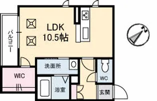 SOL PERLA 医大西【1階】の間取り